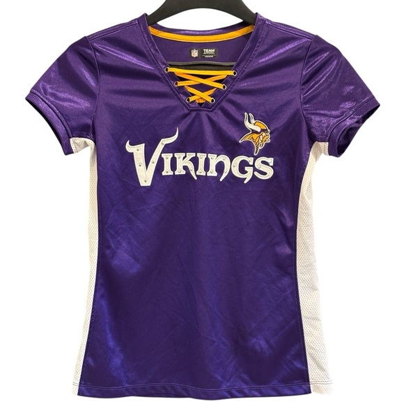 NFL Minnesota Vikings Top Womens Size Small Team Apparel Purple Sequin SKOL - Picture 1 of 5